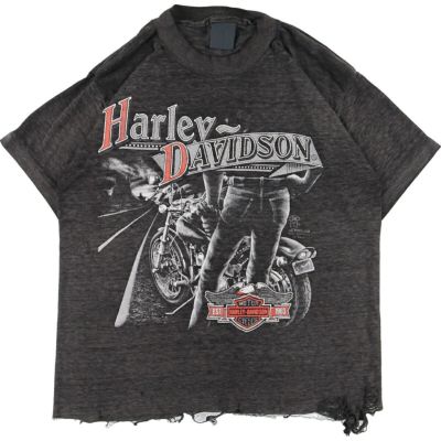 80年代 ハーレーダビッドソン Harley-Davidson 3D EMBLEM 両面プリント モーターサイクル バイクTシャツ メンズM ヴィンテージ /eaa342561eaa342561取扱店