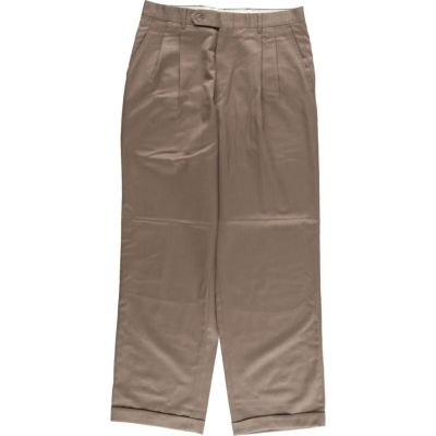 古着 OSCAR DE LA RENTA ツータック ウールパンツ スラックス メンズw32 /eaa431283 【中古】 【240623】 ss2503_30