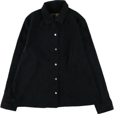 古着 ALLISON TAYLOR 長袖 ポリシャツ ボックスシャツ