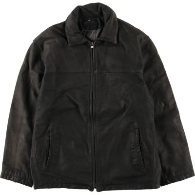 古着 Preston&York スイングトップタイプ 中綿入り レザーブルゾン