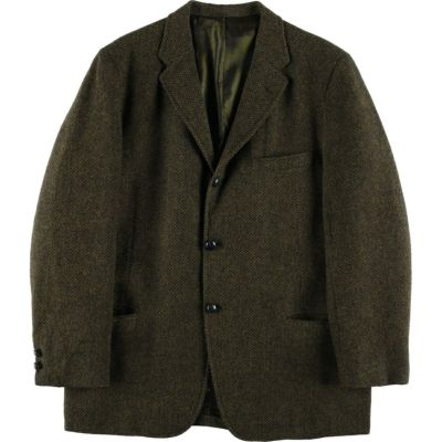 古着 70年代 ハリスツイード Harris Tweed ウール チェスターコート