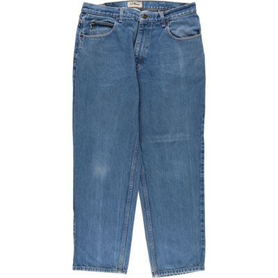 先染め ブラック 90s 00s LLBean エルエルビーン デニム パンツジーンズ L.L.Bean - L.L.Bean エルエルビーン 先染め ブラックデニム