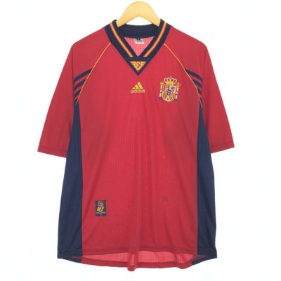 1970's80'sスペイン代表デサント製　アディダス　半袖ユニフォーム 1970's80'sスペイン代表デサント製 アディダス 半袖ユニフォーム