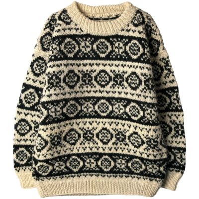 古着 総柄 ウールニットセーター メンズL相当 /eaa598426 【中古 古着 総柄 ウールニットセーター メンズL相当 /eaa598426 【中古