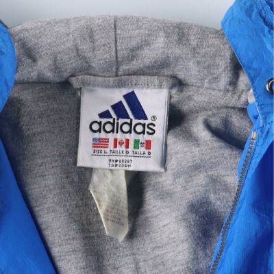 古着 90年代 アディダス adidas ハーフジップ ナイロンプルオーバー