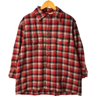 ピ*ん様 PENDLETON ペンドルトン ボードシャツ チェック ビンテージ 80's ペンドルトン 茶ベース 好配色チェック ボードシャツ 表記(M-LONG