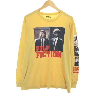 パルプ・フィクション　ロングTシャツ タランティーノ　ムービーT　イエロー　XL パルプ・フィクション ロングTシャツ タランティーノ ムービーT
