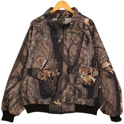 古着 WOLF MOUNTAIN 迷彩柄 リアルツリーカモ コットンパーカー メンズ