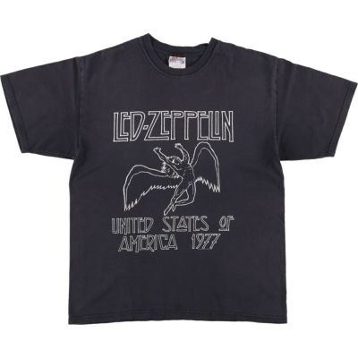 00s Hanes LED ZEPPELIN バンドTシャツ　黒　M Hanes◇Tシャツ/L/コットン/ブラック/00s/LED ZEPPELIN