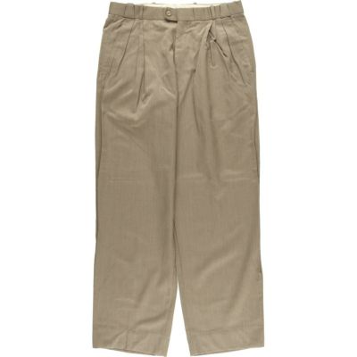 古着 SLATES スリータック リネンパンツ スラックス メンズw32