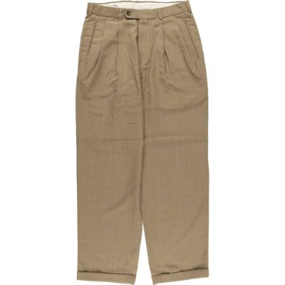 古着 SLATES ツータック スラックス ワイドパンツ メンズw30相当