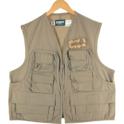 古着 80～90年代 SAFTBAK フィッシングベスト USA製 メンズL相当