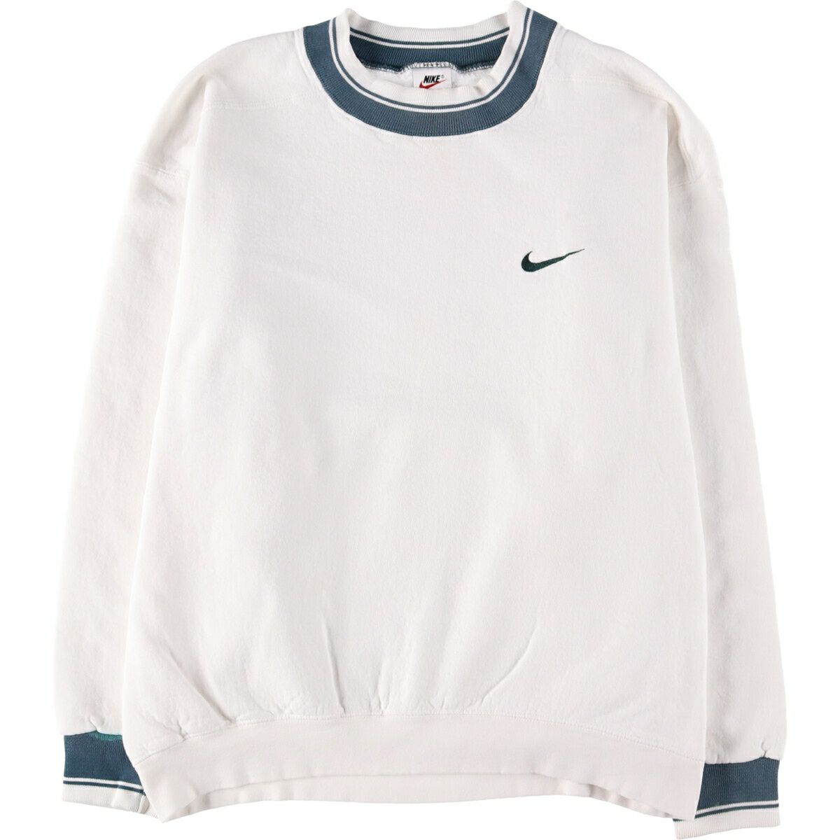 古着 80年代 ナイキ NIKE 紺タグ ツートン ワンポイントロゴスウェット