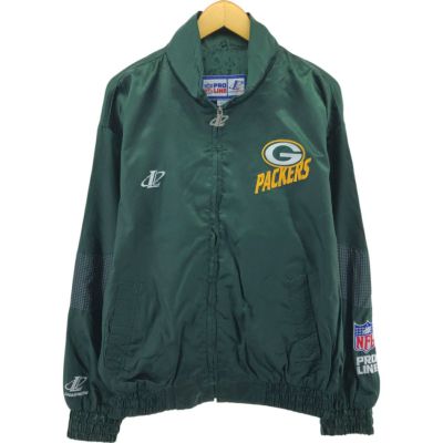 ☆US古着☆【企業 刺繍ロゴ デニム スタジャン/ブルゾン】グリーン メンズXL 古着 90s USA製 「Wheeling-Nisshin」 企業 刺しゅう デニム