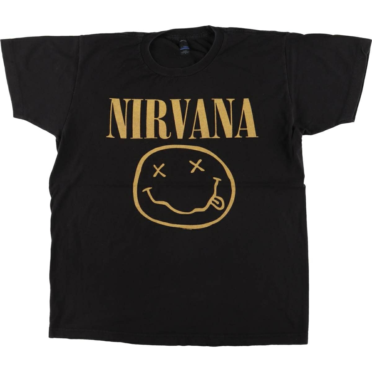 タルテックス TULTEX ニルヴァーナ バンドTシャツ XL 黒【4633】 古着 タルテックス TULTEX NIRVANA ニルヴァーナ バンドTシャツ