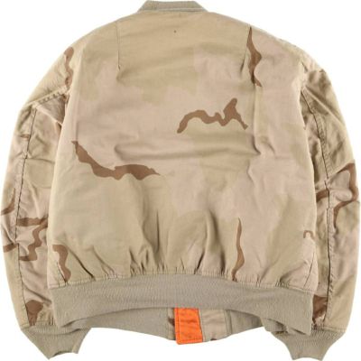 古着 民間品 アルファ ALPHA MA-1タイプ 迷彩柄 3C デザートカモ 中綿