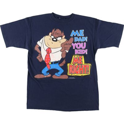 古着 90年代 HONORS LOONEY TUNES ルーニーテューンズ タズマニアンデビル キャラクタープリントTシャツ メンズL ヴィンテージ /eaa461665 【中古】 【240625】
