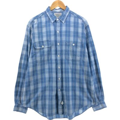 古着 80年代 ラルフローレン Ralph Lauren POLO RALPH LAUREN 白タグ 長袖 コットンチェックシャツ USA製 メンズXL相当 ヴィンテージ /eaa557950 【中古】 【250620】