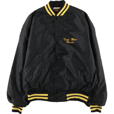 古着 80年代 DeLONG ナイロンスタジャン アワードジャケット バー