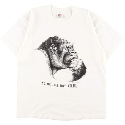 90年代 Human i Tees ゴリラ柄 アニマルプリントTシャツ USA製 メンズ