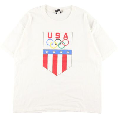90年代 アディダス adidas OLYMPIC オリンピック リンガーTシャツ USA製 メンズXL ヴィンテージ /eaa349830
