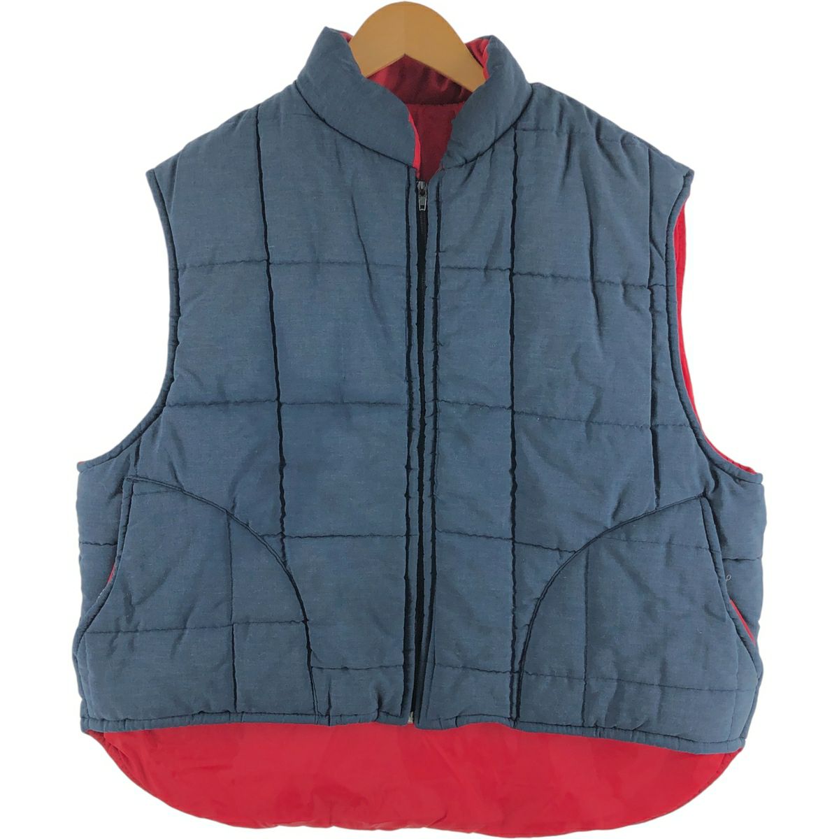 DEAD未使用◎USA製 ビンテージ 70s BIGSMITH 中綿ベスト L◎ 古着 70年代 ビッグスミス Big Smith キルティングベスト USA製 メンズ