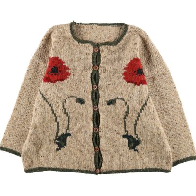 古着 ECO KNITS 総柄 エクアドルニットカーディガン エクアドル
