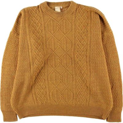 古着 ケーブル編み アクリルニットセーター メンズXL相当 /eaa472753 【中古】 【241219】
