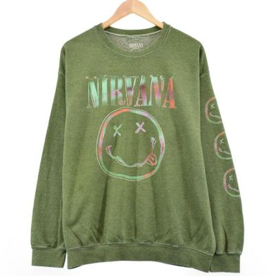 古着 NIRVANA ニルヴァーナ 袖プリント バンド スウェットシャツ