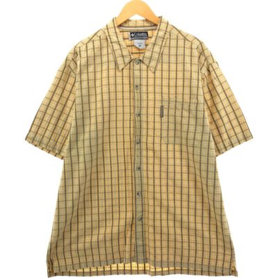 コロンビア チェックシャツ 半袖 Columbia チェック柄 半袖シャツ – 古着屋Top of the Hillの