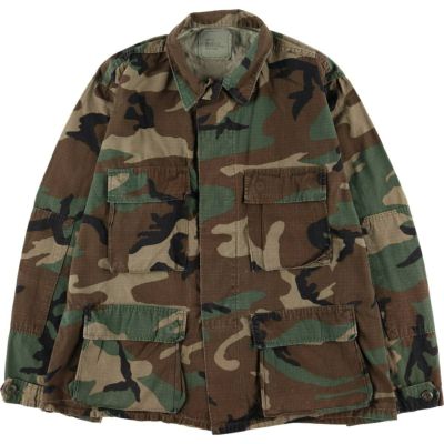 新しく着き 米軍実品 80年代 古着 迷彩柄 リップストップ ウッドランドカモ 個人装備