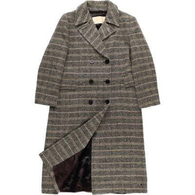 RR PENDLETON ペンドルトン USA製 カーキ ウールコート 古着 70年代 ペンドルトン PENDLETON チェック柄 ヘリンボーン ウール