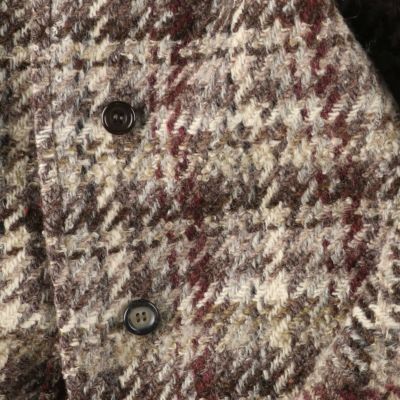 古着 アクアスキュータム Aquascutum チェック柄 ツイードコート 英国