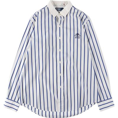 古着 ラルフローレン Ralph Lauren POLO by Ralph Lauren ストライプ柄 クレリックシャツ メンズL相当 /eaa508416 【中古】 【241216】