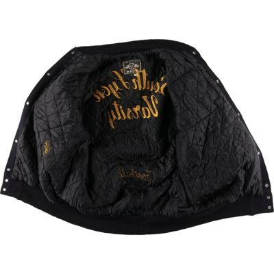 古着 90～00年代 ホロウェイ HOLLOWAY 中綿入り 袖革ウールボタン