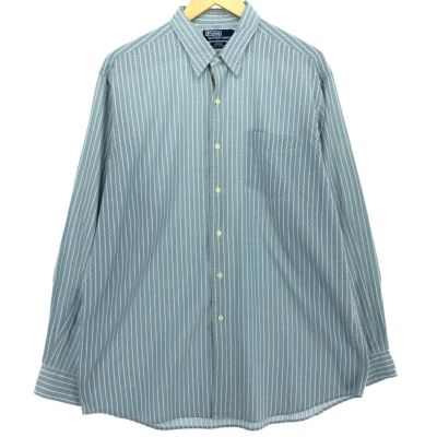 古着 ラルフローレン Ralph Lauren POLO by Ralph Lauren Slim Fit ラウンドカラー 長袖 ストライプ柄  クレリックシャツ メンズM /eaa457617 【中古】 【240612】 | 古着屋JAM（ジャム）