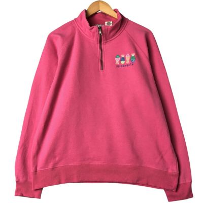 古着 BLUE84 魚柄 ハーフジップスウェットシャツ トレーナー