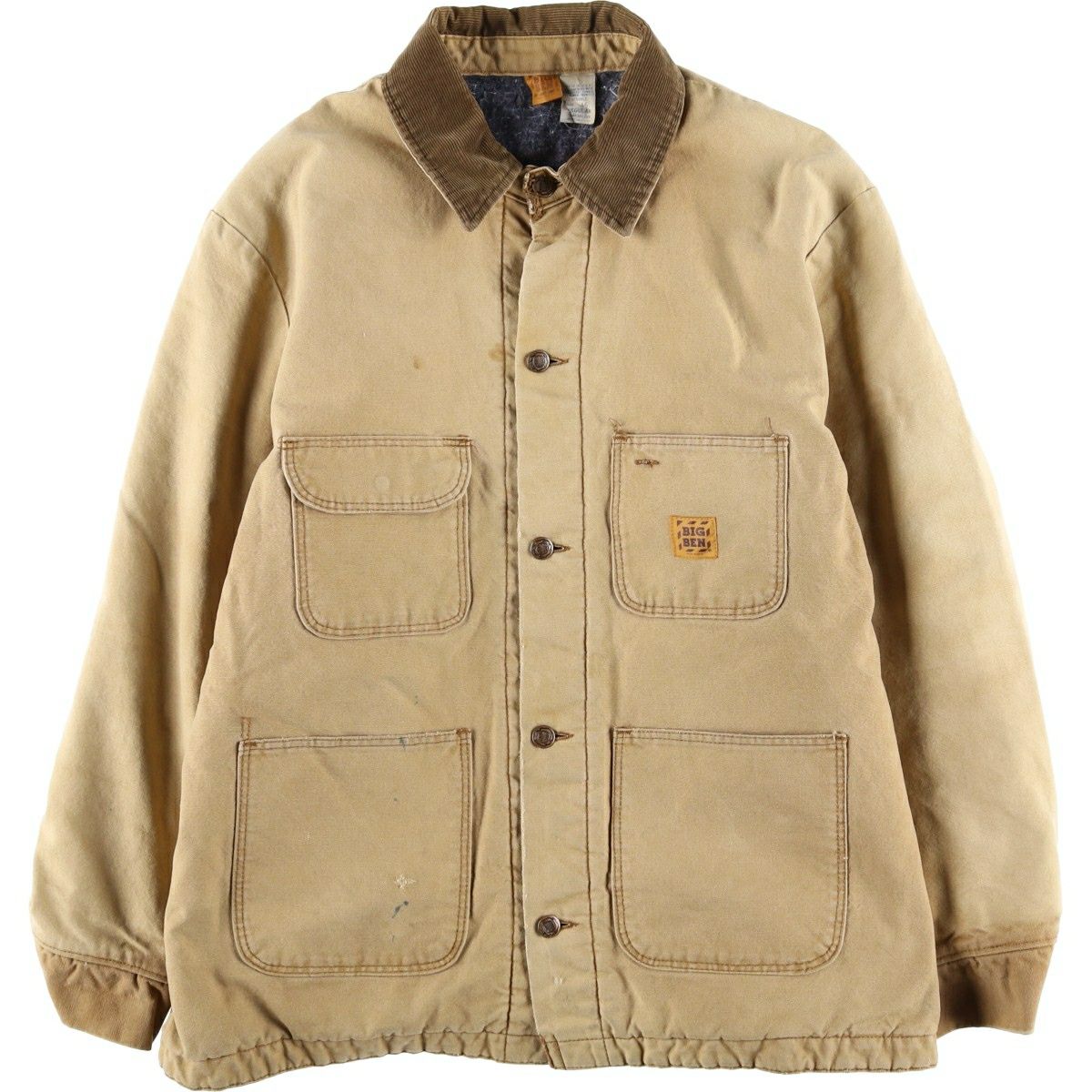 BIG BEN(ビッグベン) ダックキャンバス.カバーオール90'Sヴィンテージ 古着 70～80年代 ビッグベン BIGBEN ダックカバーオール USA製 メンズ