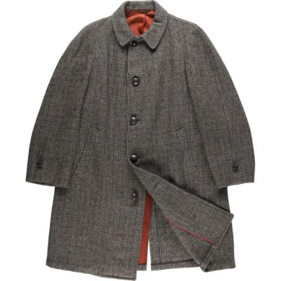 古着 70年代 Harris Tweed ハリスツイード ウールロングコート