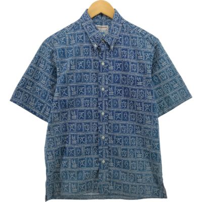 古着 カハラ KAHALA 総柄 ボタンダウン ハワイアンアロハシャツ