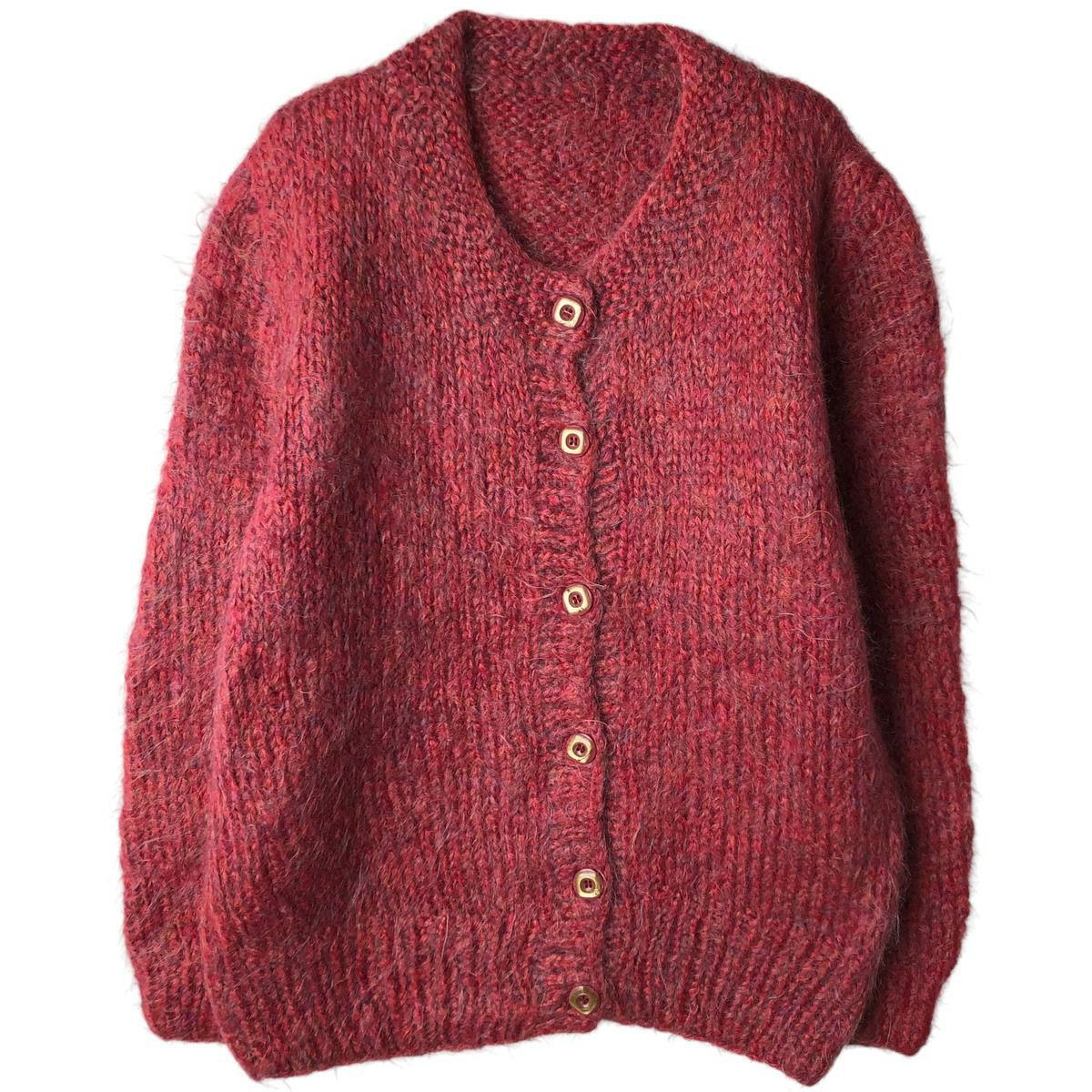 古着 ウールニットカーディガン レディースXL相当 /eaa597021 【中古  