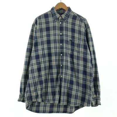 古着 ウールリッチ WOOLRICH チェック柄 長袖 フランネルシャツ メンズ