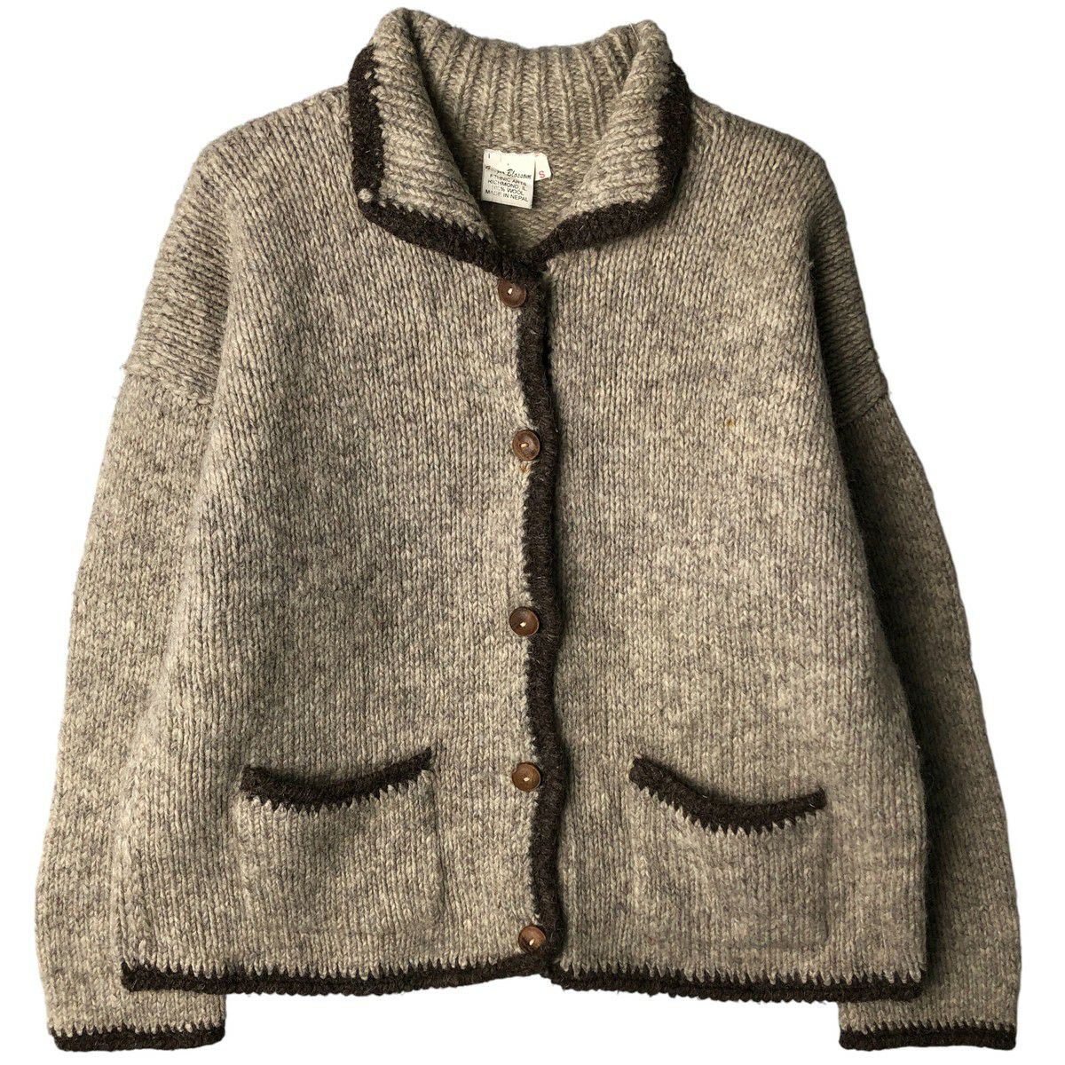 古着 ウールニットカーディガン レディースXL相当 /eaa597021 【中古  
