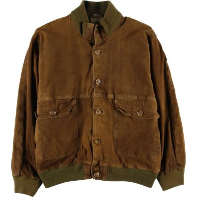 古着 VERA PELLE バルスタージャケット スエードレザーブルゾン メンズ