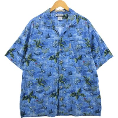 古着 00年代 コロンビア Columbia 総柄 オープンカラー レーヨン