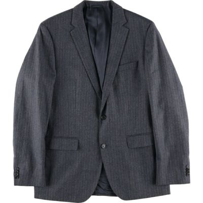 古着 ヒューゴボス HUGO BOSS ストライプ柄 ウールテーラード