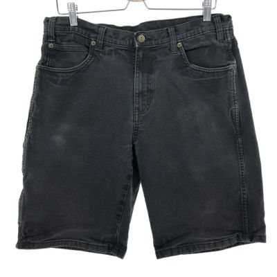 古着 ディッキーズ Dickies ブラックデニムペインターショーツ
