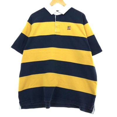 古着 ラルフローレン Ralph Lauren POLO JEANS COMPANY ボーダー柄 半袖 ラガーシャツ メンズXL /eaa466591 【中古】 【240701】