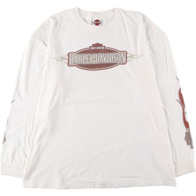 2010s【Harley-Davidson】ファイヤーパターンL/S Tシャツ