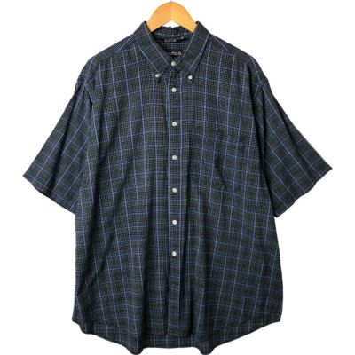 古着 90年代 ノーティカ NAUTICA シアサッカー 半袖 ボタン